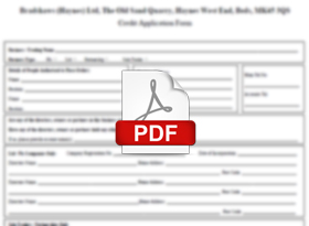 Account Application Form Screenshot (download as PDF)